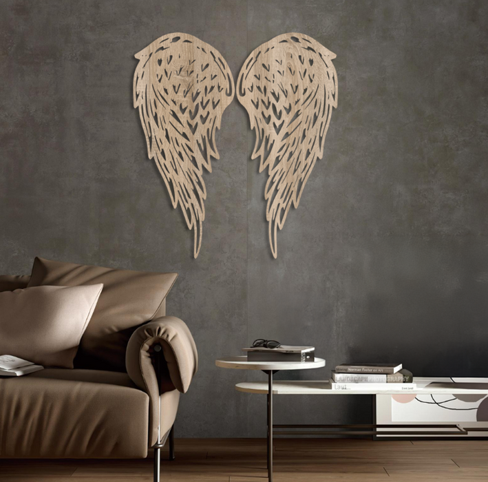 Italian Decorazione da Parete in Legno - Angelo nel Cuore
