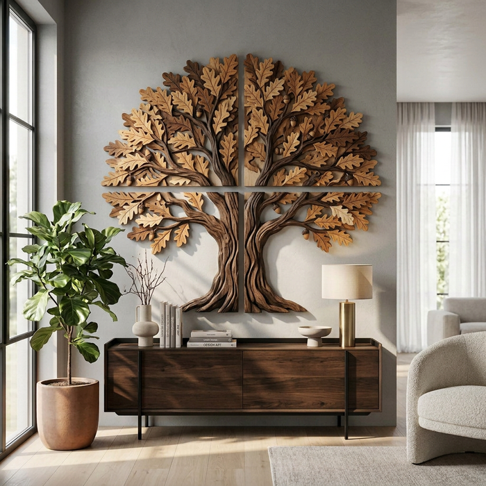 Wooden UV printed poster - Old Oak 2D decor