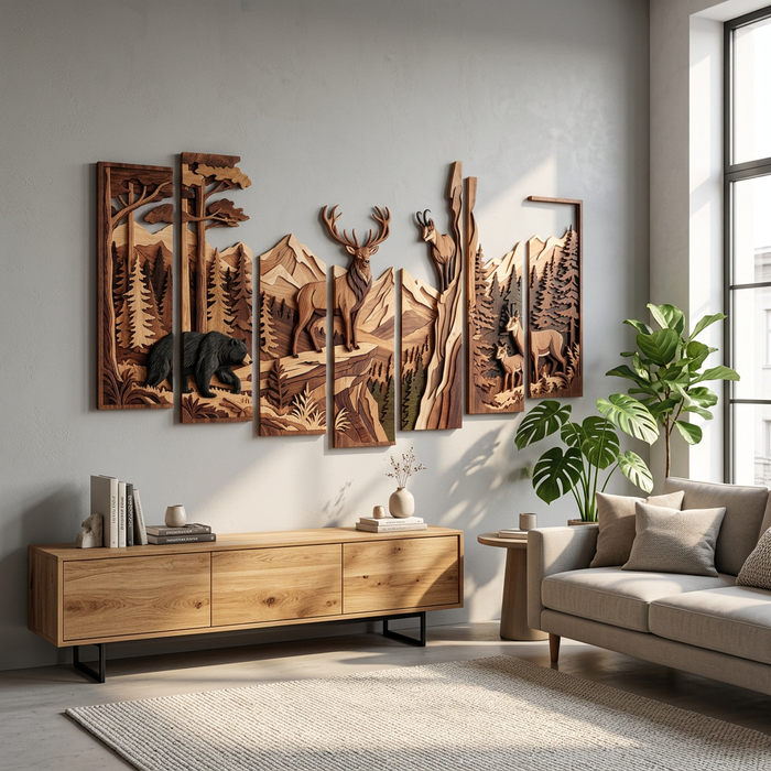 Holzbild mit UV-Druck - Radecki-Wald