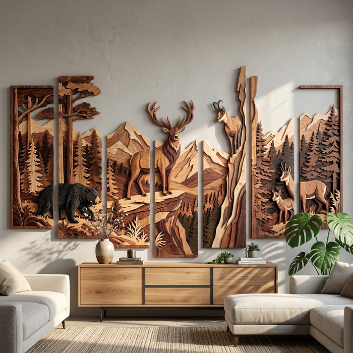 Holzbild mit UV-Druck - Radecki-Wald
