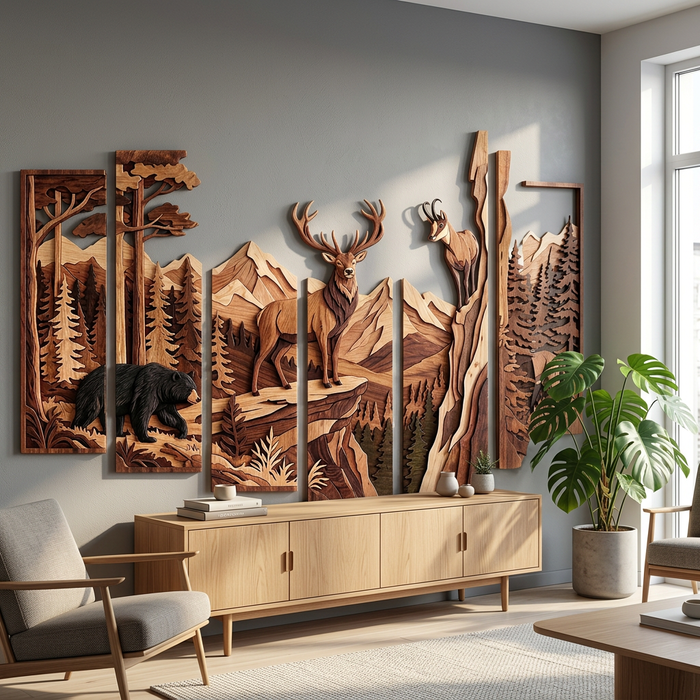 Holzbild mit UV-Druck - Radecki-Wald