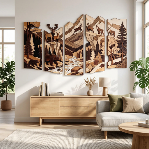 Wooden UV printed poster - Lomnica forest