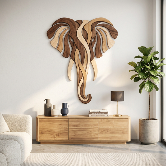Wooden UV printed poster - Elephant nature stream – 4
