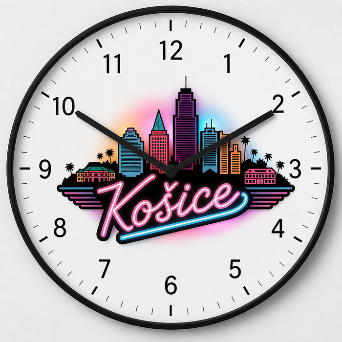 Tiché HDF hodiny - Košice Vice City 3mm