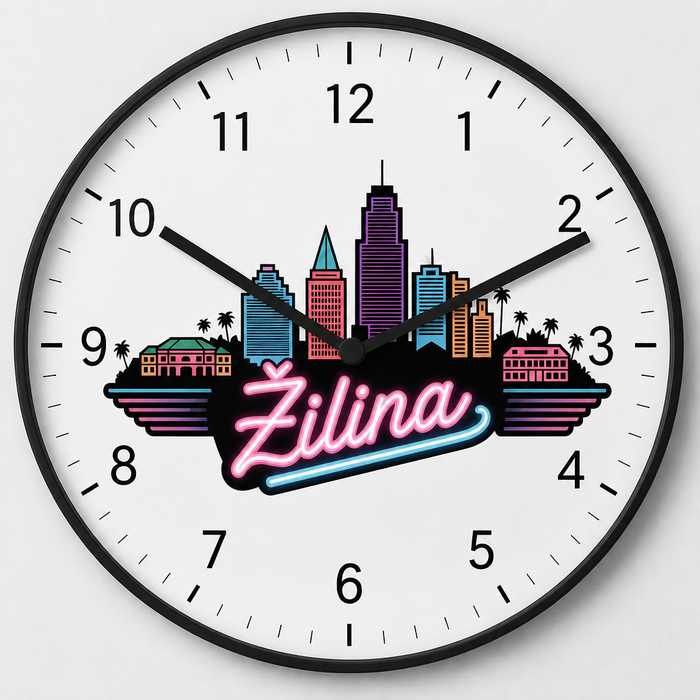 Tiché HDF hodiny - Žilina Vice City 3mm