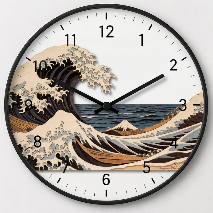 Tiché HDF hodiny - Great Wave of Kanagawa