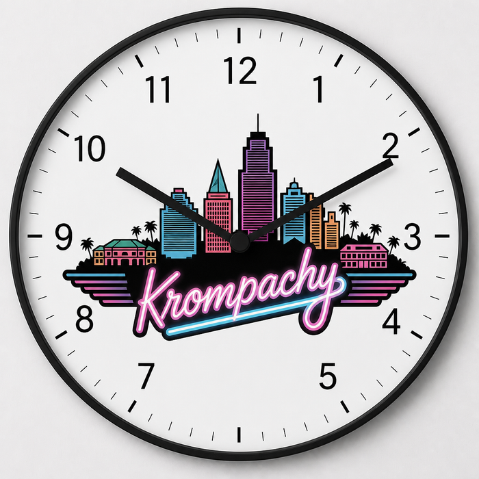 Tiché HDF hodiny - Krompachy Vice City 3mm