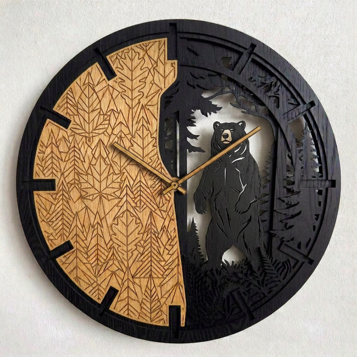Orologio in Rovere T-Tatra l'orso | 30cm | 50cm | 84cm