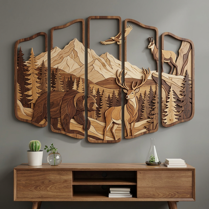Wooden UV printed poster - Cara forest