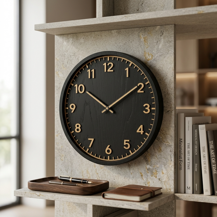 Realizzazione su ordinazione – Orologio da parete 3D in legno di quercia T-Tatra 30cm/50cm/84cm