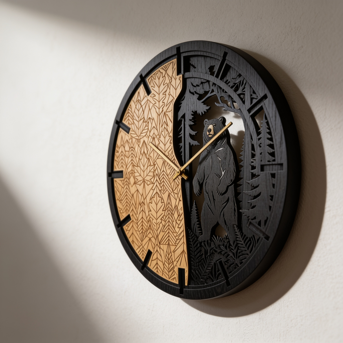 Orologio in Rovere T-Tatra l'orso | 30cm | 50cm | 84cm