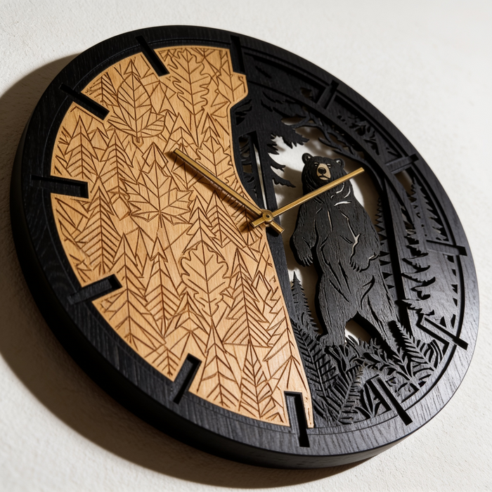 Orologio in Rovere T-Tatra l'orso | 30cm | 50cm | 84cm