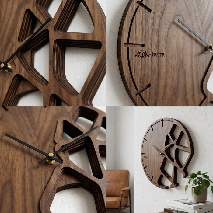 Horloge murale en chêne massif - Terra Atama