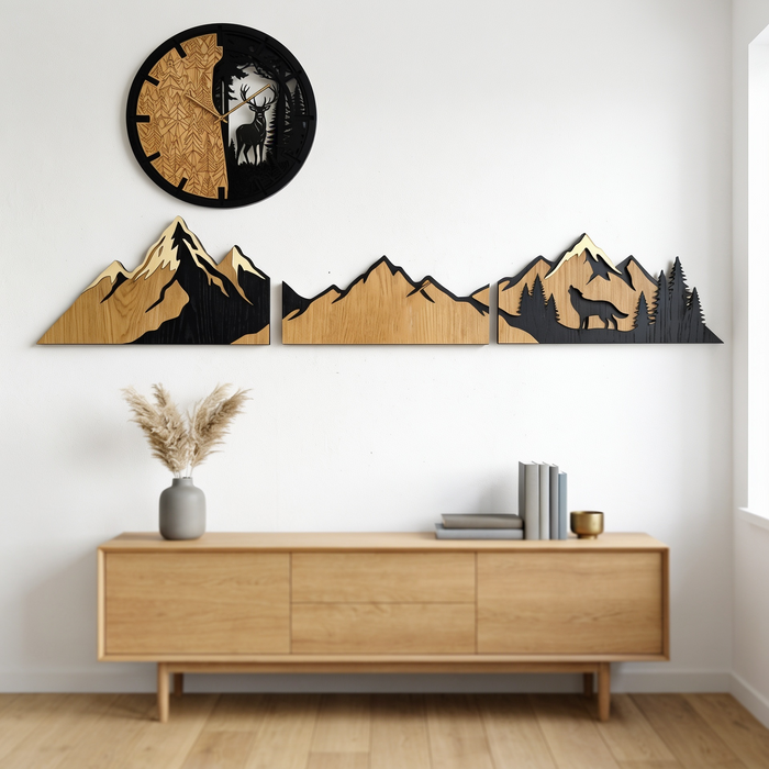 Orologio in Rovere T-Tatra il cervo | 30cm | 50cm | 84cm