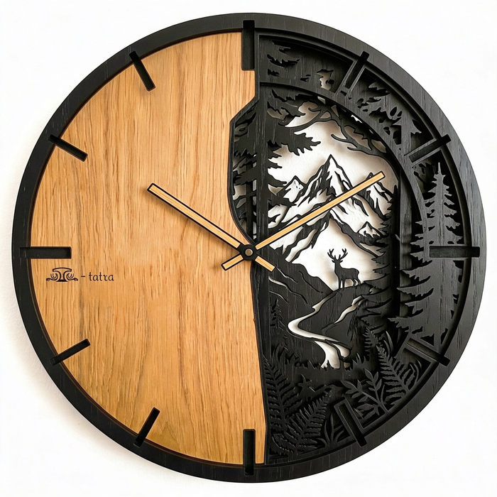Orologio in Rovere T-Tatra Montagna | 30cm | 50cm | 84cm