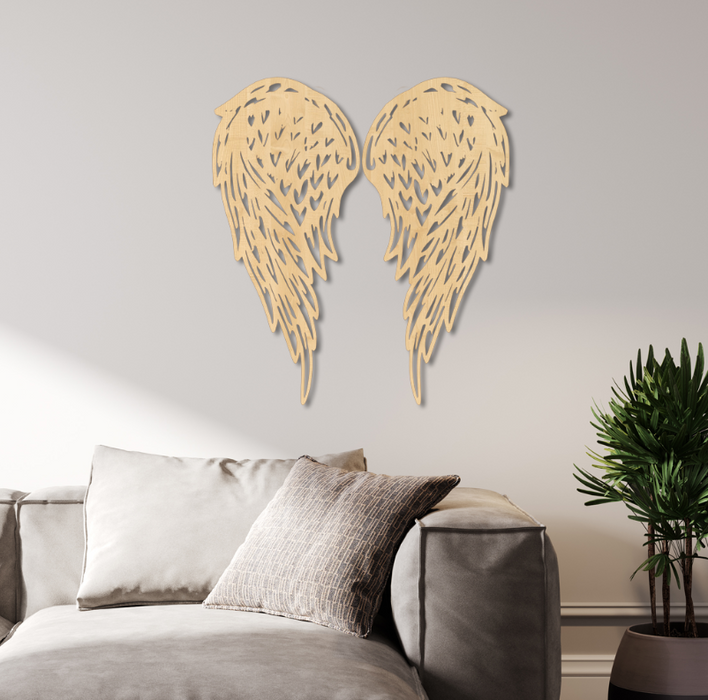 Italian Decorazione da Parete in Legno - Angelo nel Cuore