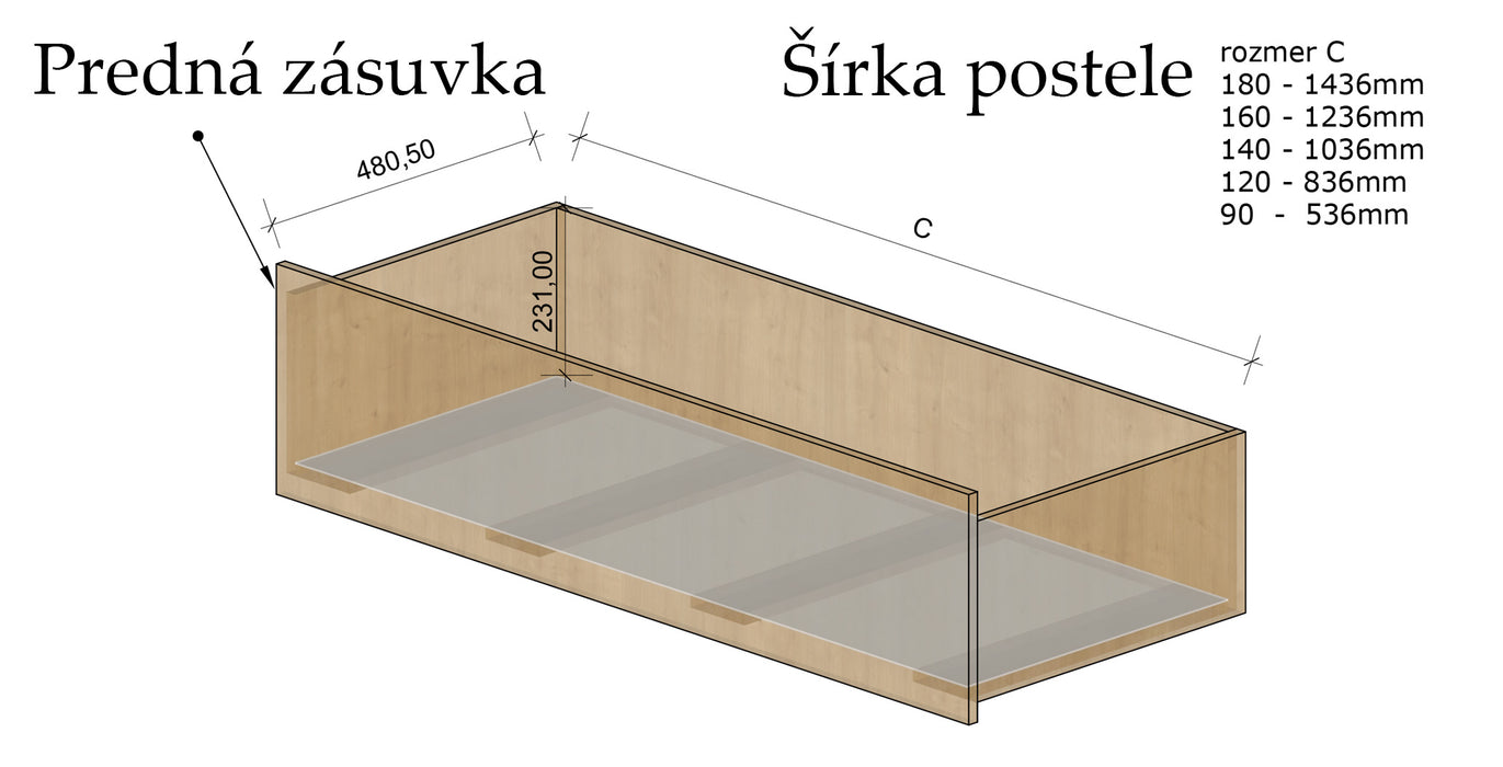 Manželská posteľ T-Tatra Sclavinia
