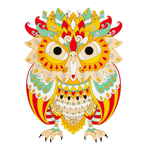 Wooden Painting Kit – Mandala Owl