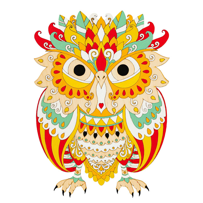 Wooden Painting Kit – Mandala Owl